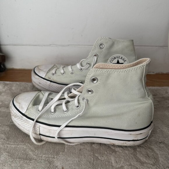 Gray Platform Hightop Converse - Picture 2 of 4